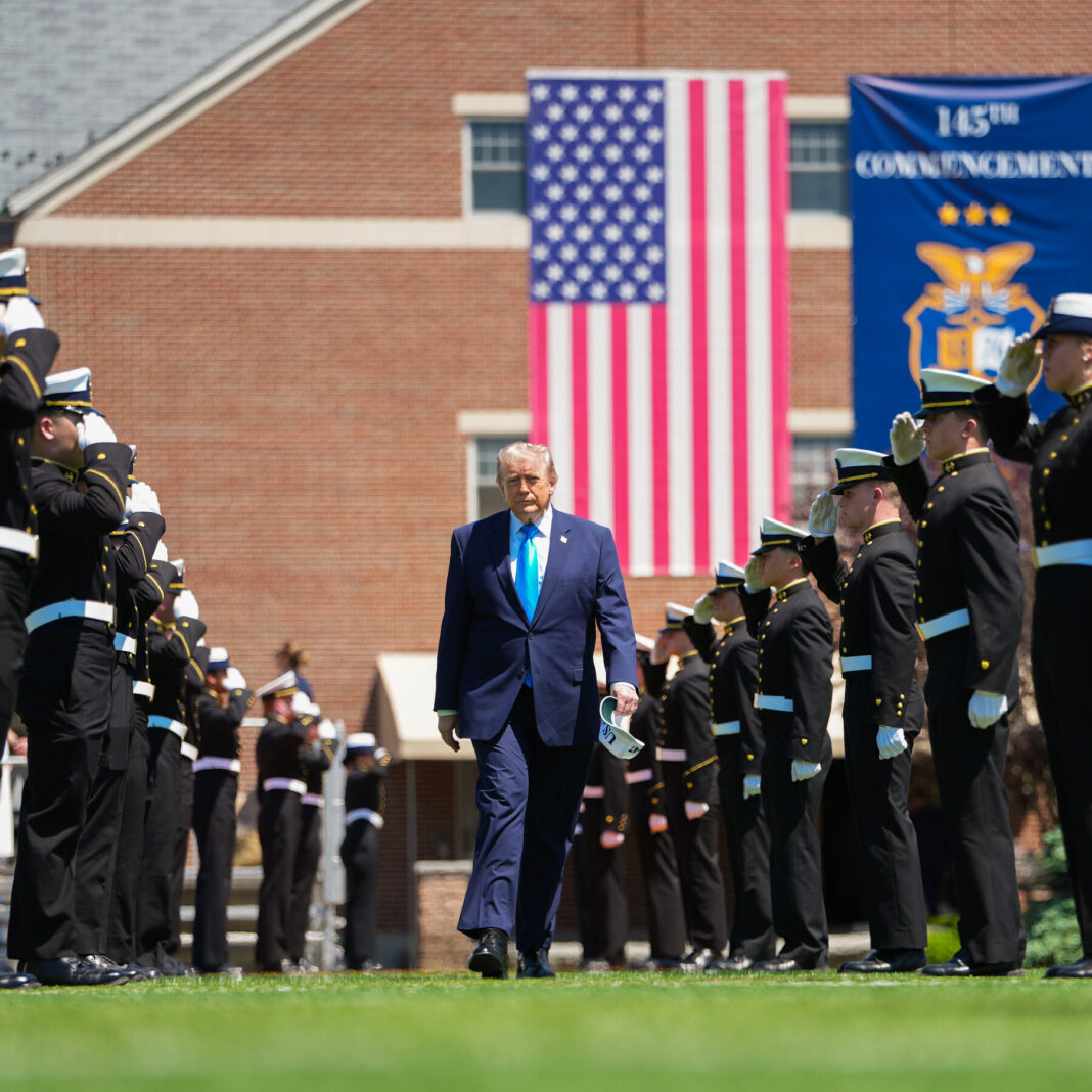 Trump’s Coast Guard Speech: Familiar Rally Lines, ‘Good Looking Men’ Jokes, and No Maritime Substance