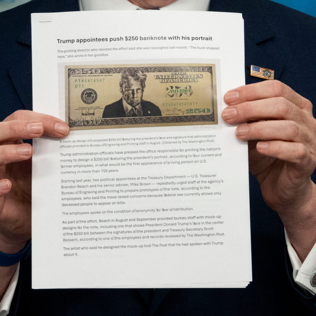 Treasury Secretary Backs Plan for Trump $250 Bill, Congress Must Approve Change