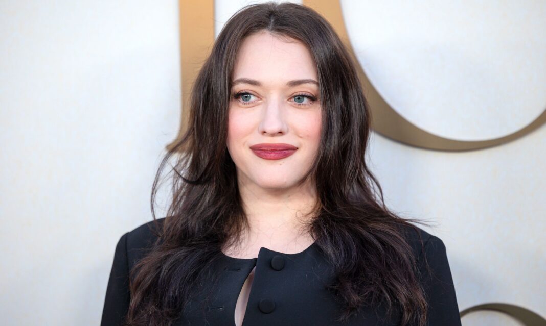 Kat Dennings Created a Stunning Pierced Chrome French Manicure — See the Photos