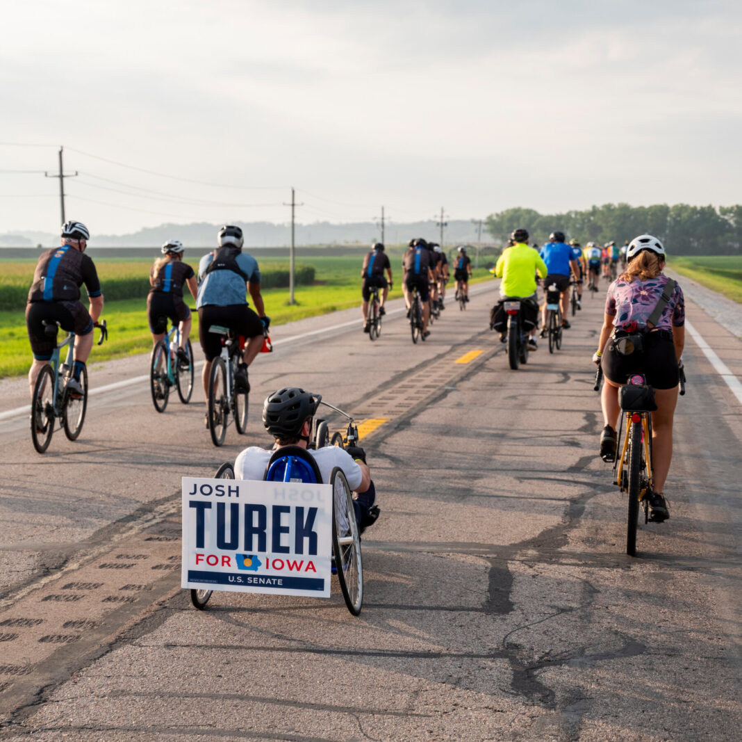 Josh Turek handcycles 60 miles across Iowa in a bold Senate campaign showcase of endurance and accessibility