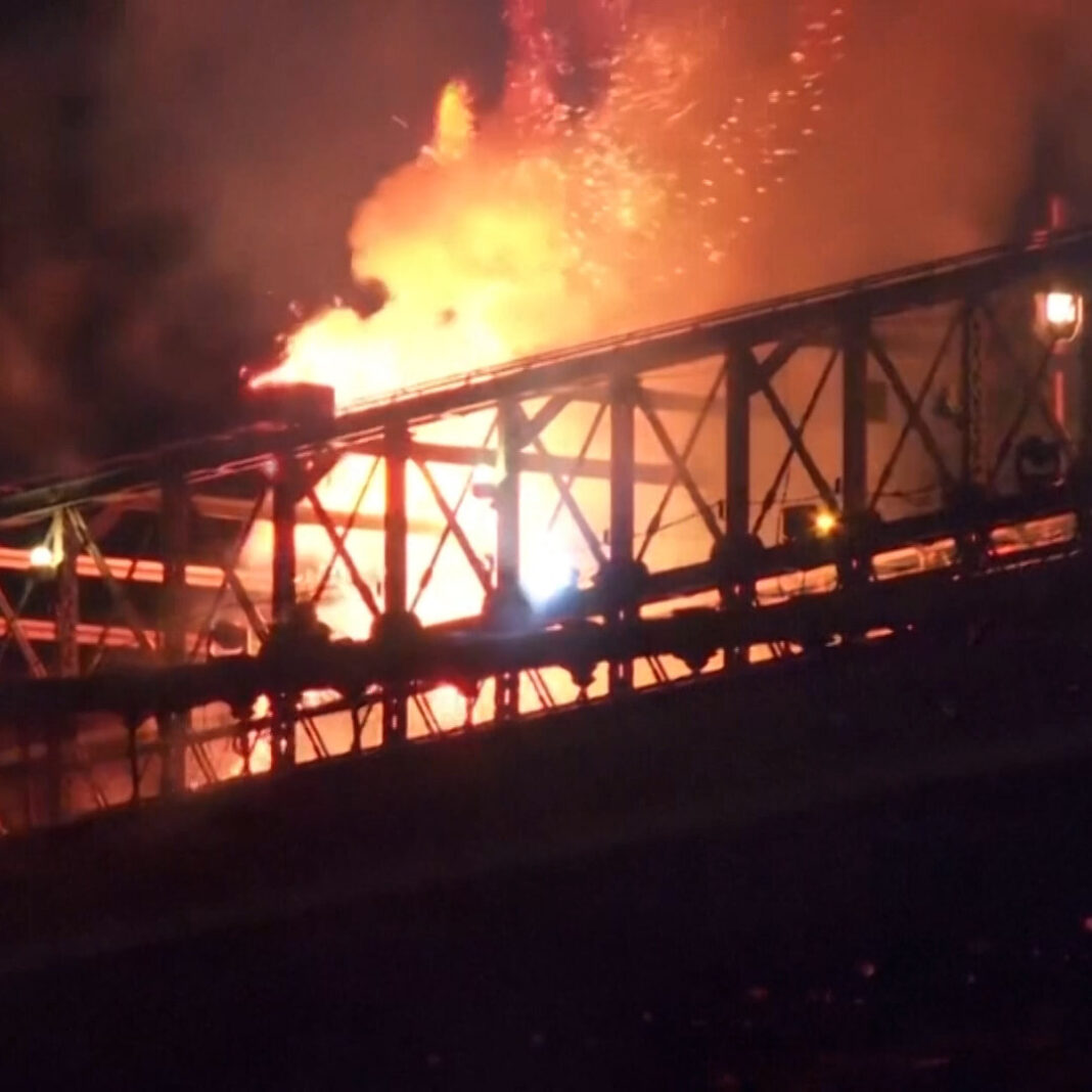 Brooklyn Bridge Catches Fire Briefly During July 4th Fireworks Display