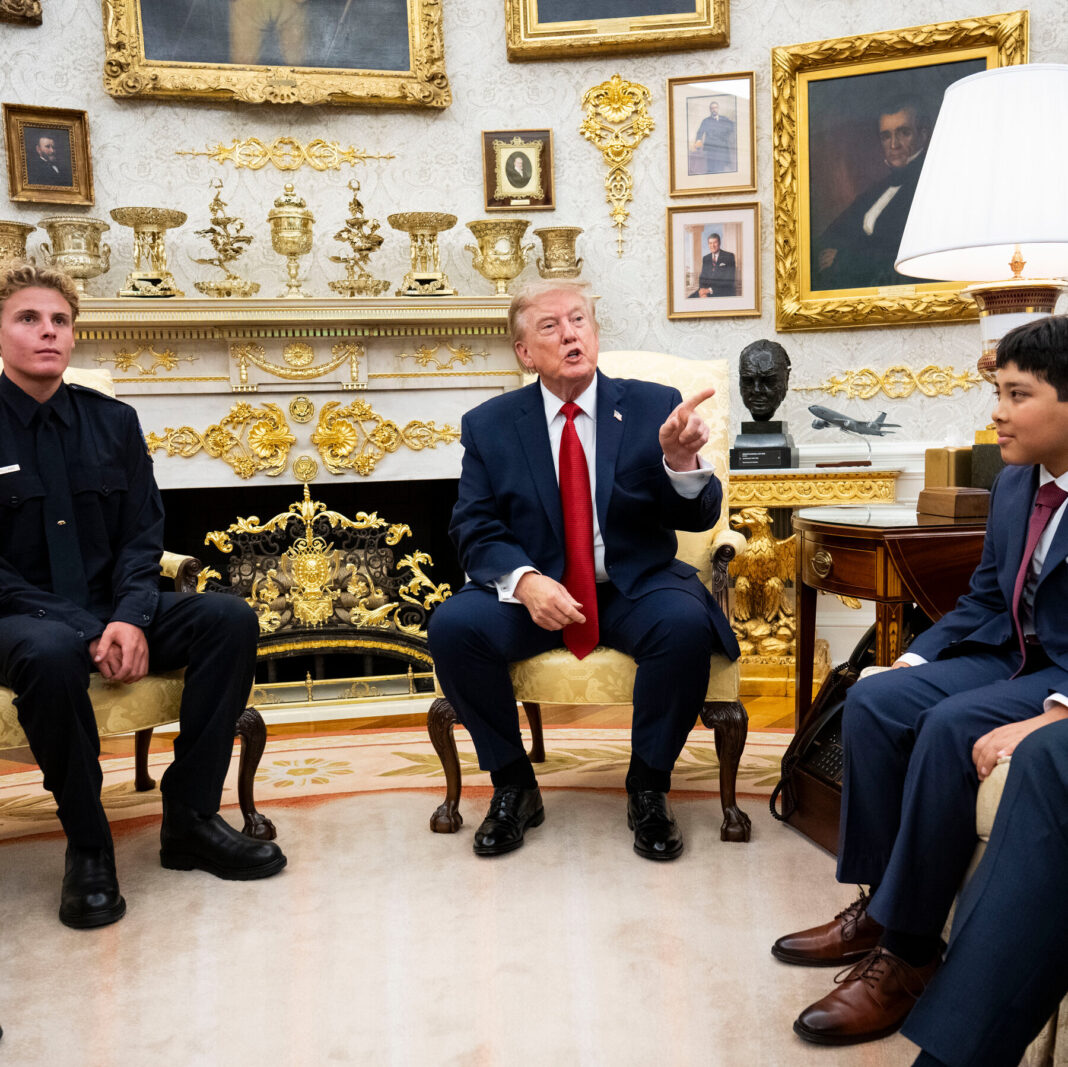 Trump Silences CNN Reporter at White House Ceremony Honoring Heroic California Lifeguard