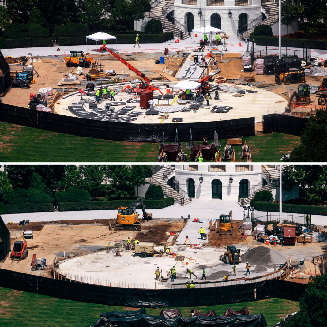 Trump’s White House Helipad Seal Removed Days After Installation, New Photos Reveal